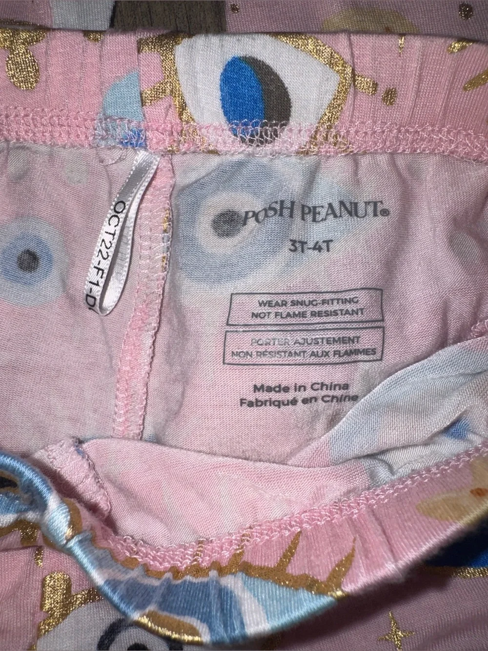 Posh Peanut Fiona Evil Eye Bamboo Pajama Set 3T/4T HTF OG print